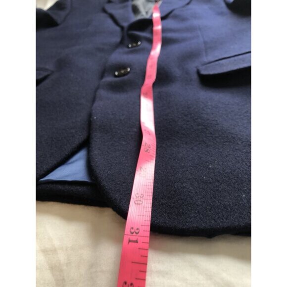 Lauren Ralph Lauren Mens Blazer 40R Wool Silk Cashmere Blend Navy Blue Old Money - Picture 8 of 9